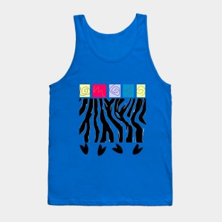 Neon Zebra Tank Top